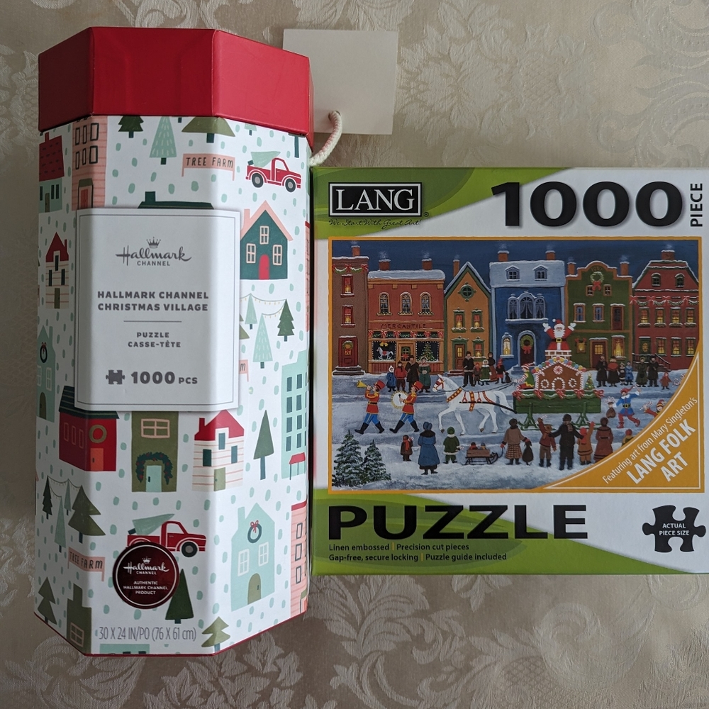 Set of 2 1000pc Christmas Jigsaw Puzzles